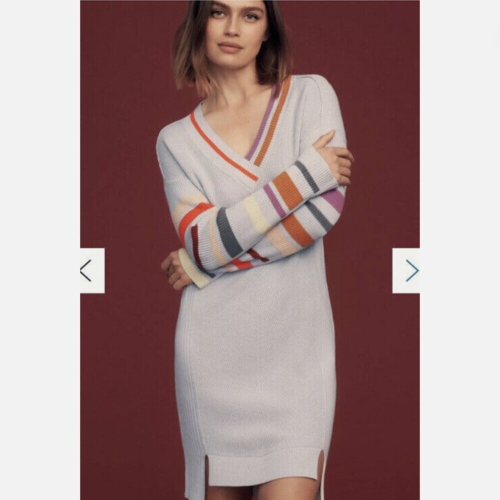 NWT Daily Practice Anthropologie Sweater Dress Size XS Gray